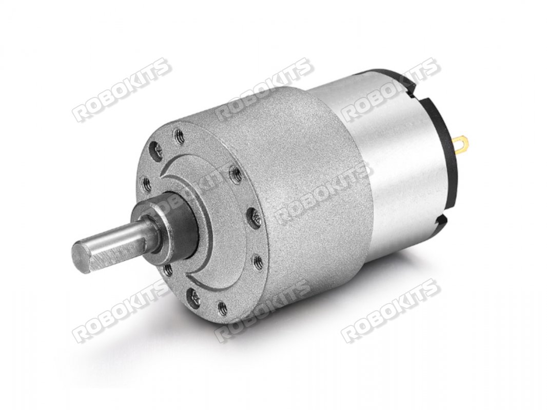 Rhino Gb37 12v 1000rpm 0 7kgcm Dc Geared Motor Rmcs 4081 375 00 Robokits India Easy To Use Versatile Robotics Diy Kits