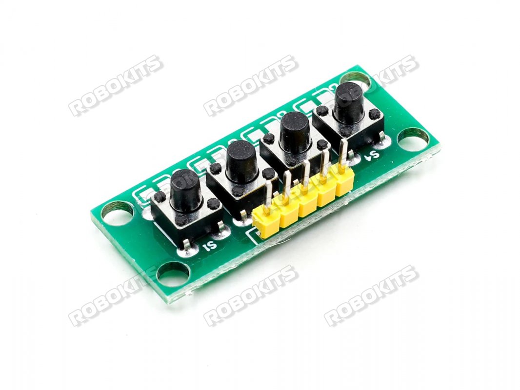 4-Bit Independent Keypad Button Module - Click Image to Close