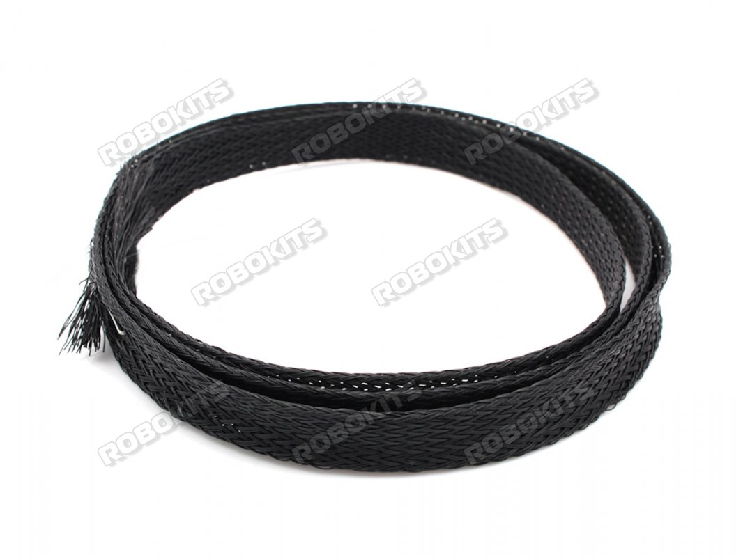 Wire Protection PET Nylon Braided Cable Sleeve 8mm Dia 1Meter