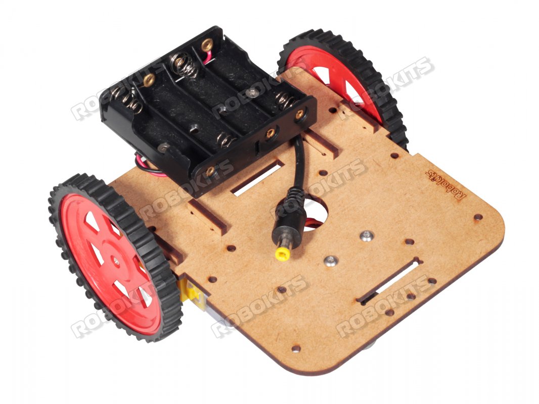 Robot Chassis Kit with motors wheels and battery holder - Click Image to Close