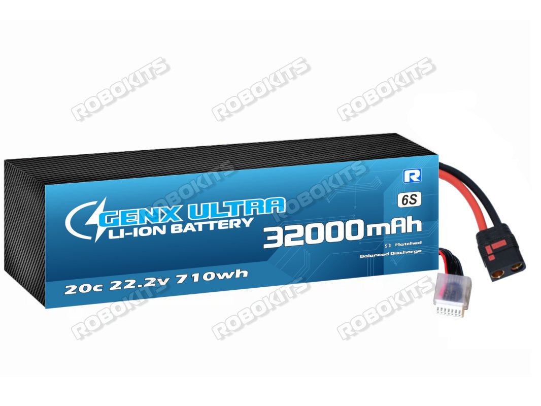 GenX Ultra 22.2V 6S8P 32000mah 20C/40C Discharge Premium Lithium ion Rechargeable Battery