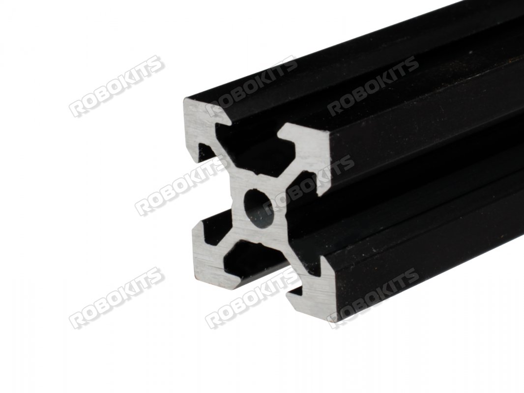 Black Anodized Aluminium 2020 V-Slot Profile 1meter