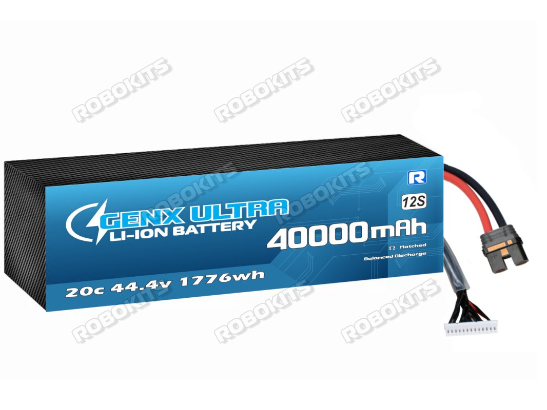 GenX Ultra 44.4V 12S10P 40000mah 20C/40C Discharge Premium Lithium ion Rechargeable Battery - Click Image to Close