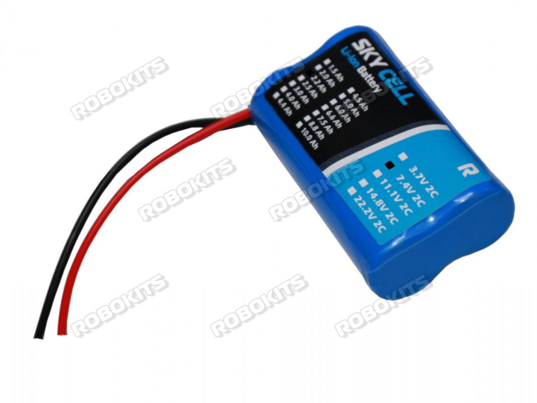 Li-Ion Battery 7.4V 2200mAh (2C) Wth inbuilt Charger-Protection - Click Image to Close