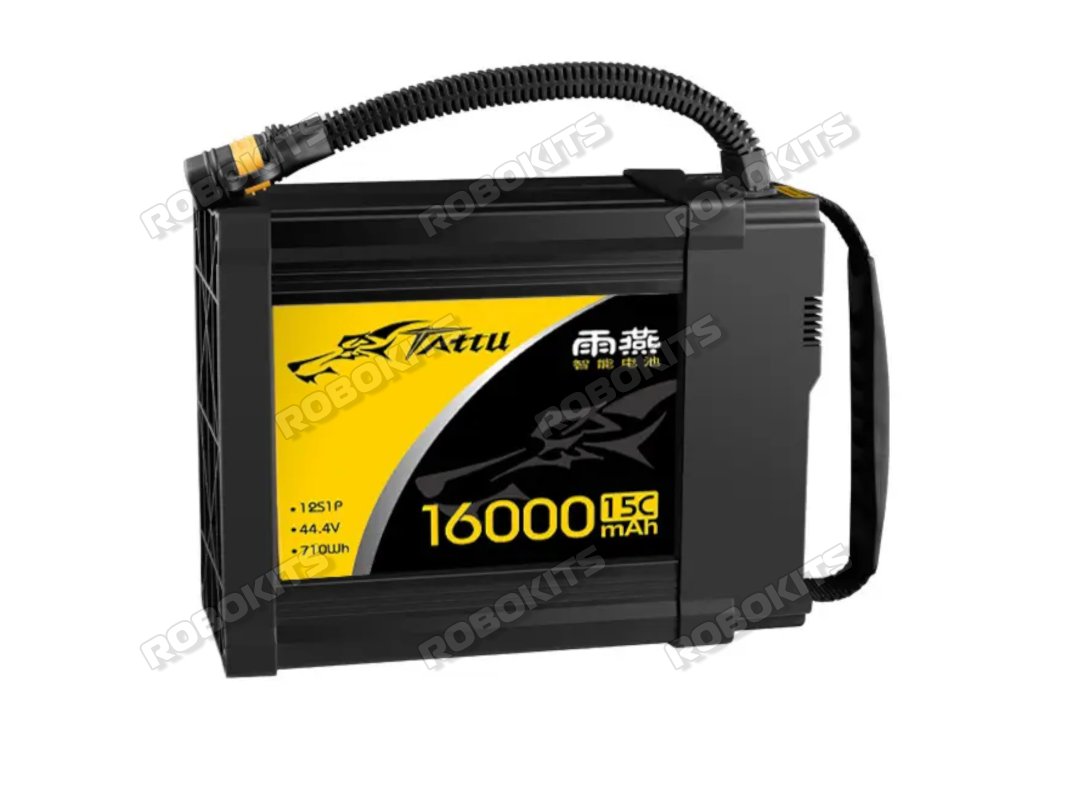 TATTU Plus 1.0 44.4V 16000mAh 15C 12S1P Lipo Smart Battery Pack With AS150U Plug