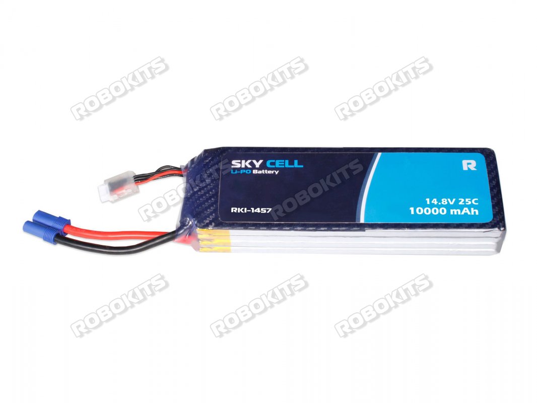 Skycell 14.8V 4S 10000mah 25C (Lipo) Lithium Polymer Rechargeable Battery