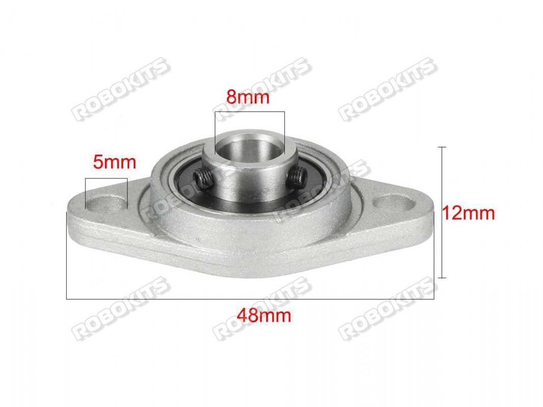 Astro KFL08 8mm Inner diameter High Quality Zinc Alloy Pillow Block Flange Bearing - Click Image to Close
