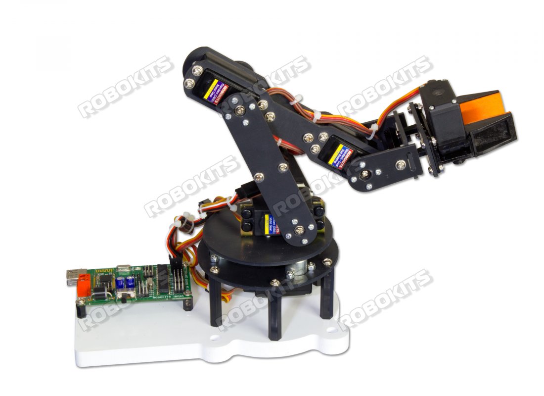 Robotic Arm 5 DOF DIY Kit with USB Servo Controller and Software - Click Image to Close