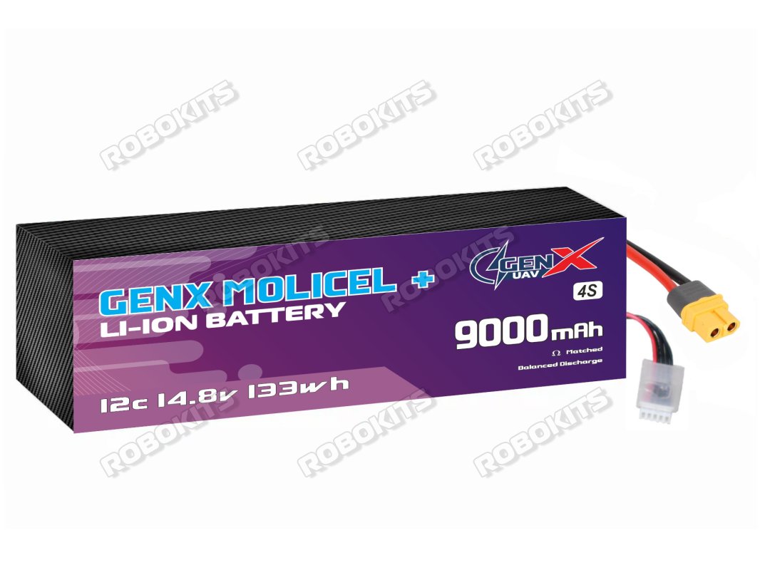 GenX Molicel+ 14.8V 4S2P 9000mah 12C/20C Premium Lithium Ion Rechargeable Battery