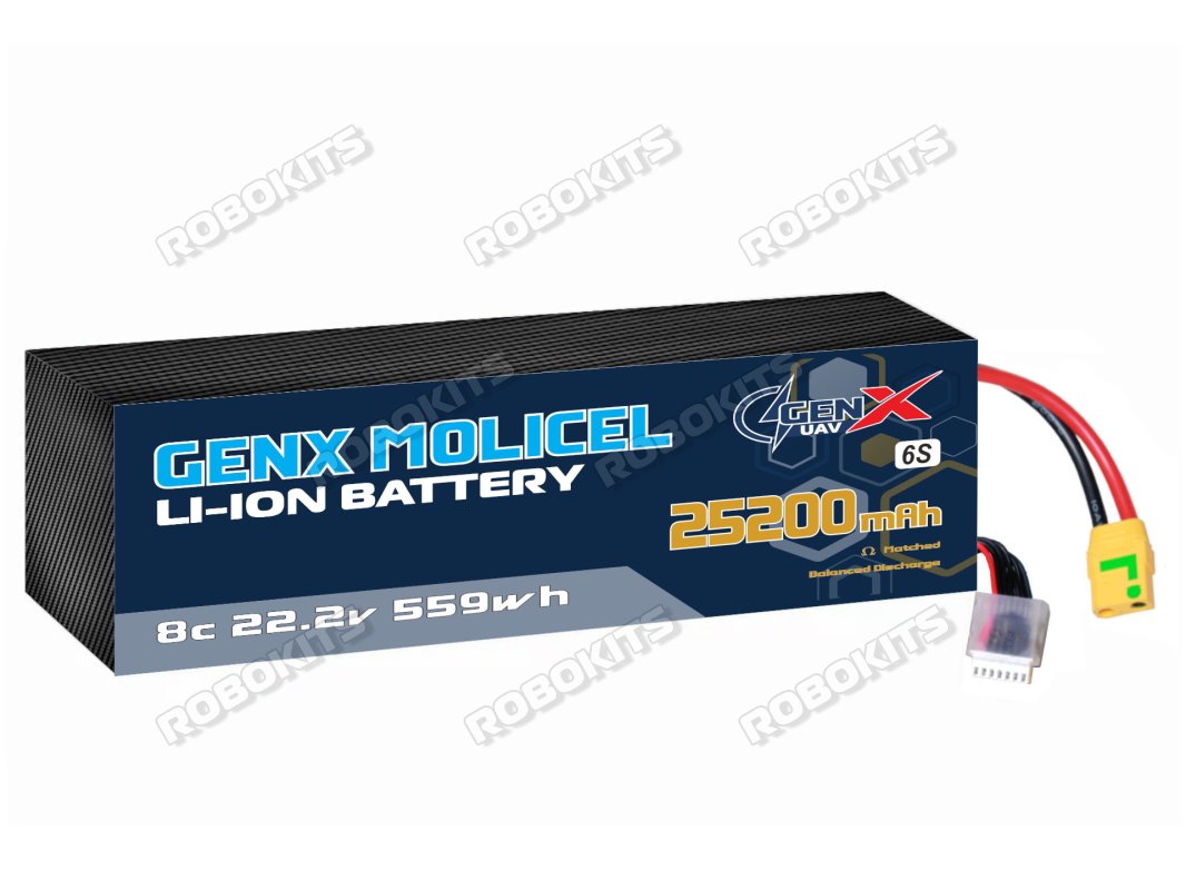 GenX Molicel 22.2V 6S6P 25200mah 8C/15C Premium Lithium Ion Rechargeable Battery