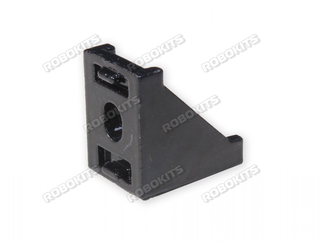 Black Anodized L Shape Aluminium Reinforcement Clamp With Straight Angle for 2020 Profile (MOQ 4 pcs)