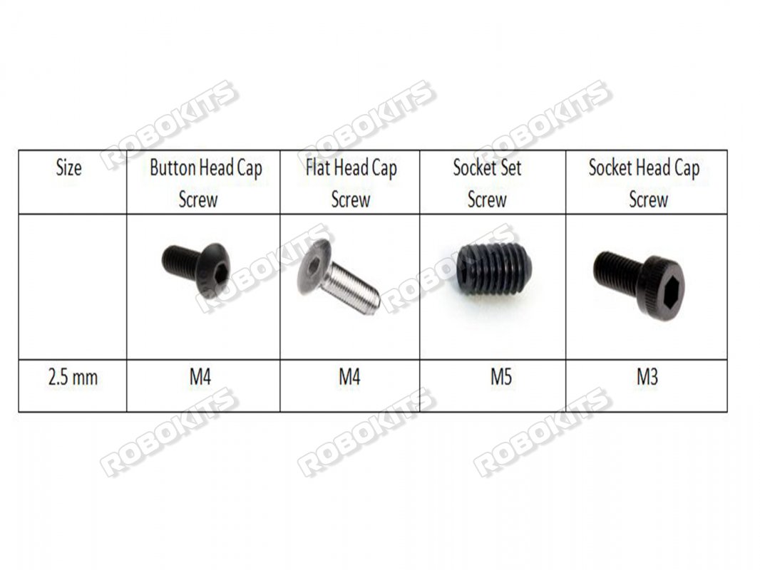 M2.5 Allen Key 304 Stainless Steel - Click Image to Close