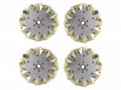 203MM MECANUM WHEEL SET (2X LEFT, 2X RIGHT) - Bearing Rollers