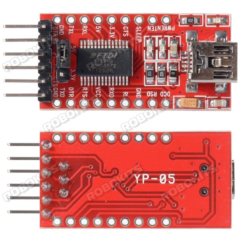 Ft232rl Ftdi Usb To Ttl Serial Adapter Module Ft232rl Ftdi Usb To Ttl Serial Adapter Module Rki 2555 180 00 Robokits India Easy To Use Versatile Robotics Diy Kits