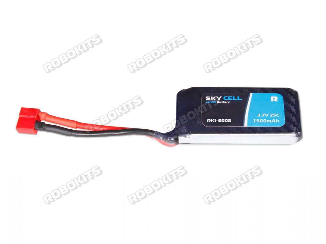 Skycell 3.7V 1S 1500mah 25C (Lipo) Lithium Polymer Rechargeable Battery - Click Image to Close