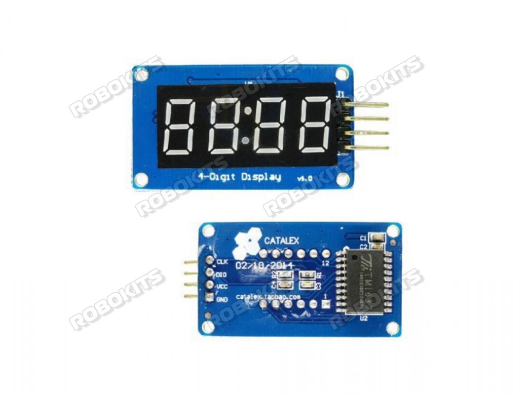 TM1637 4 Bits Digital Tube LED Display Module With Clock Compatible with Arduino - Click Image to Close