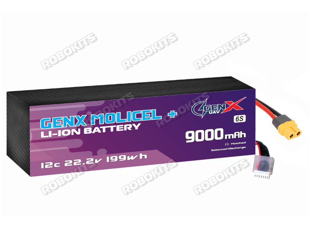 GenX Molicel+ 22.2V 6S2P 9000mah 12C/20C Premium Lithium Ion Rechargeable Battery