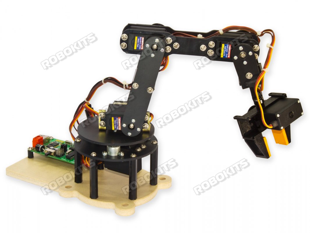 Robotic Arm 6 DOF DIY Kit with USB Servo Controller and Software - Click Image to Close