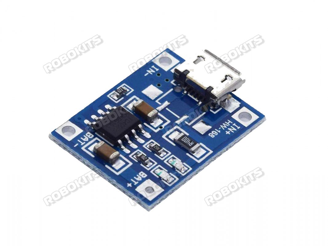 TP4056 1A 5V Li-Ion Charge Protection Module (Micro B USB)