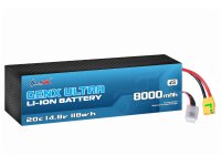 GenX Ultra 14.8V 4S2P 8000mah 20C/40C Discharge Premium Lithium ion Rechargeable Battery