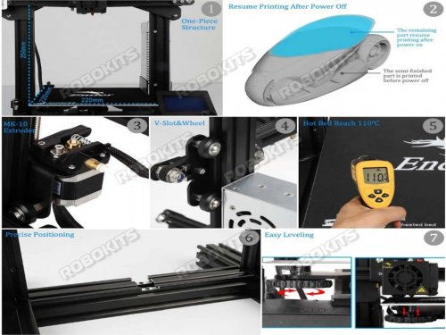 Creality3d Ender 3 3d Printer Economic Ender Diy Kit Rki 7115 21 000 00 Robokits India Easy To Use Versatile Robotics Diy Kits