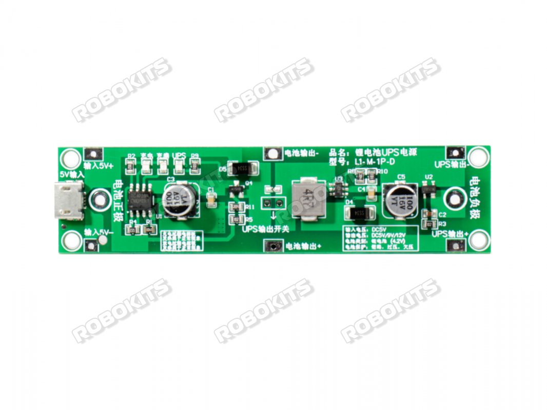 Lithium Battery Boost Module 5V UPS Protection Charging board - Click Image to Close